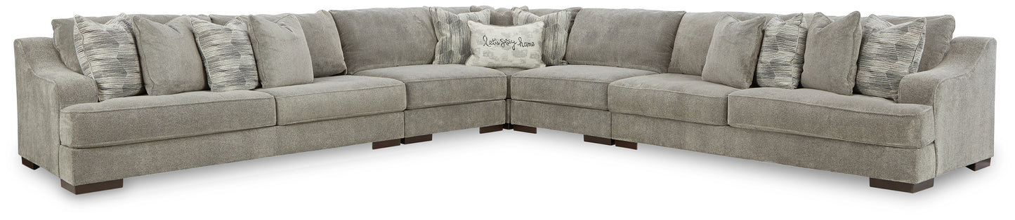 Bradenton Furniture Outlet - Ashley Furniture - Bayless Sectional - LAF 5-Piece Sectional / Smoke - 52304S3