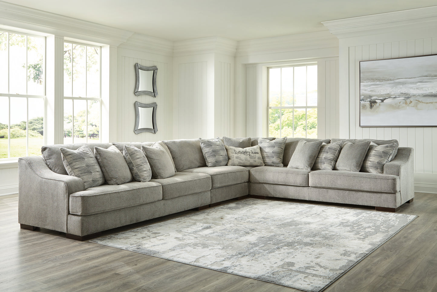 Bradenton Furniture Outlet - Ashley Furniture - Bayless Sectional - LAF 4-Piece Sectional / Smoke - 52304S2