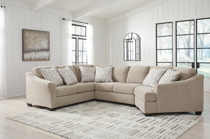 Bradenton Furniture Outlet - Ashley Furniture - Brogan Bay Sectional - 3-Piece Sectional with Cuddler / Cork - 52705S2