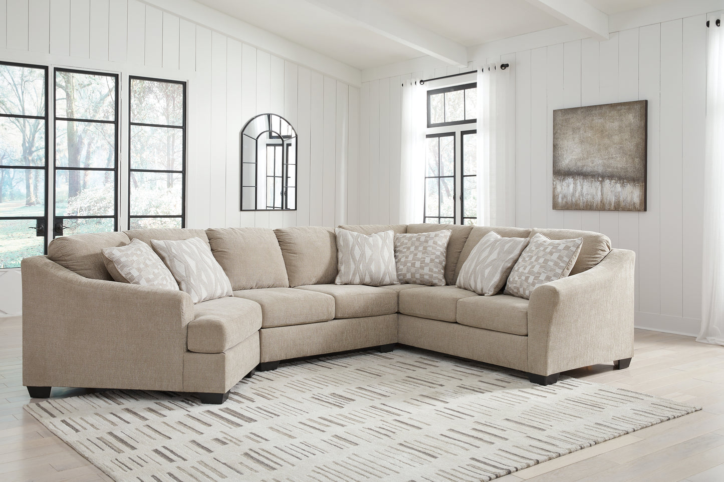 Bradenton Furniture Outlet - Ashley Furniture - Brogan Bay Sectional - 3-Piece Sectional with Cuddler / Cork - 52705S2
