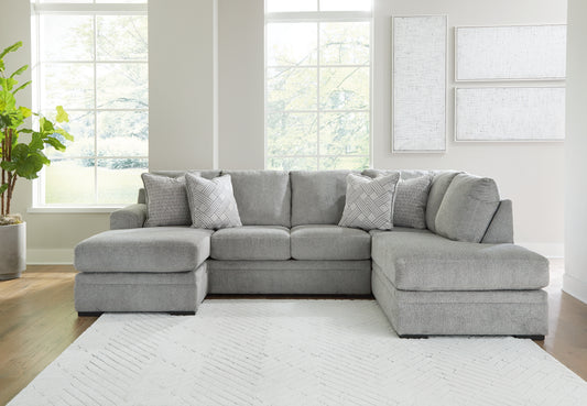 Bradenton Furniture Outlet - Ashley Furniture - Casselbury Sectional - RAF 2-Piece Sectional with Chaise / Cement - 52906S2