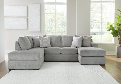 Bradenton Furniture Outlet - Ashley Furniture - Casselbury Sectional - RAF 2-Piece Sectional with Chaise / Cement - 52906S2