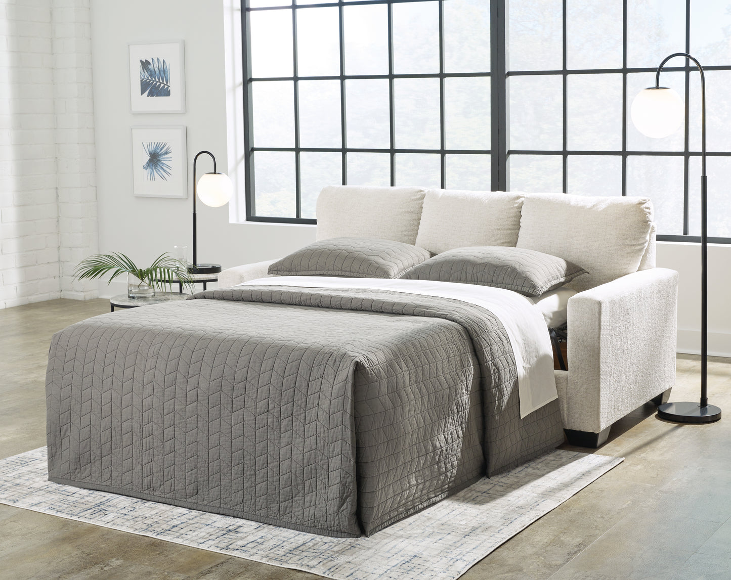 Bradenton Furniture Outlet - Ashley Furniture - Rannis Living Room - Full Sofa Sleeper / Snow - 5360336