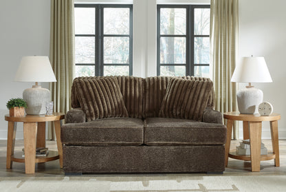 Bradenton Furniture Outlet - Ashley Furniture - Aylesworth Living Room - Loveseat / Chocolate - 5370235
