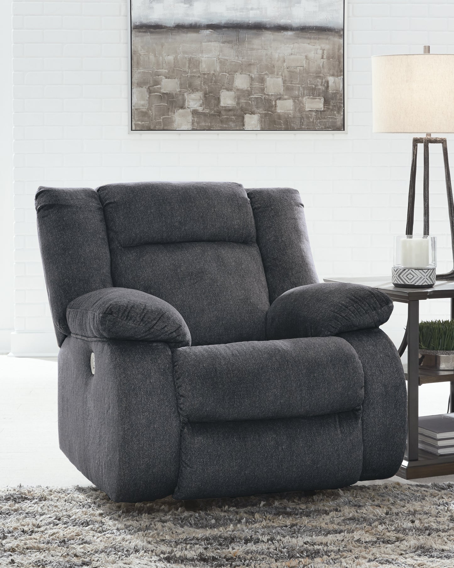 Bradenton Furniture Outlet - Ashley Furniture - Burkner Living Room - Power Rocker Recliner / Marine - 5380498