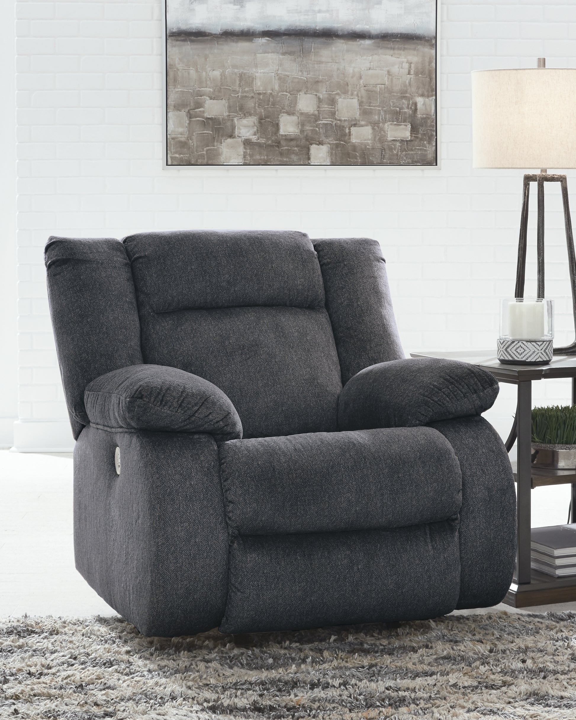 Bradenton Furniture Outlet - Ashley Furniture - Burkner Living Room - Power Rocker Recliner / Marine - 5380498