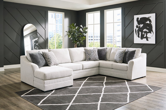 Bradenton Furniture Outlet - Ashley Furniture - Koralynn Sectional - RAF 3-Piece Sectional with Chaise / Stone - 54102S1