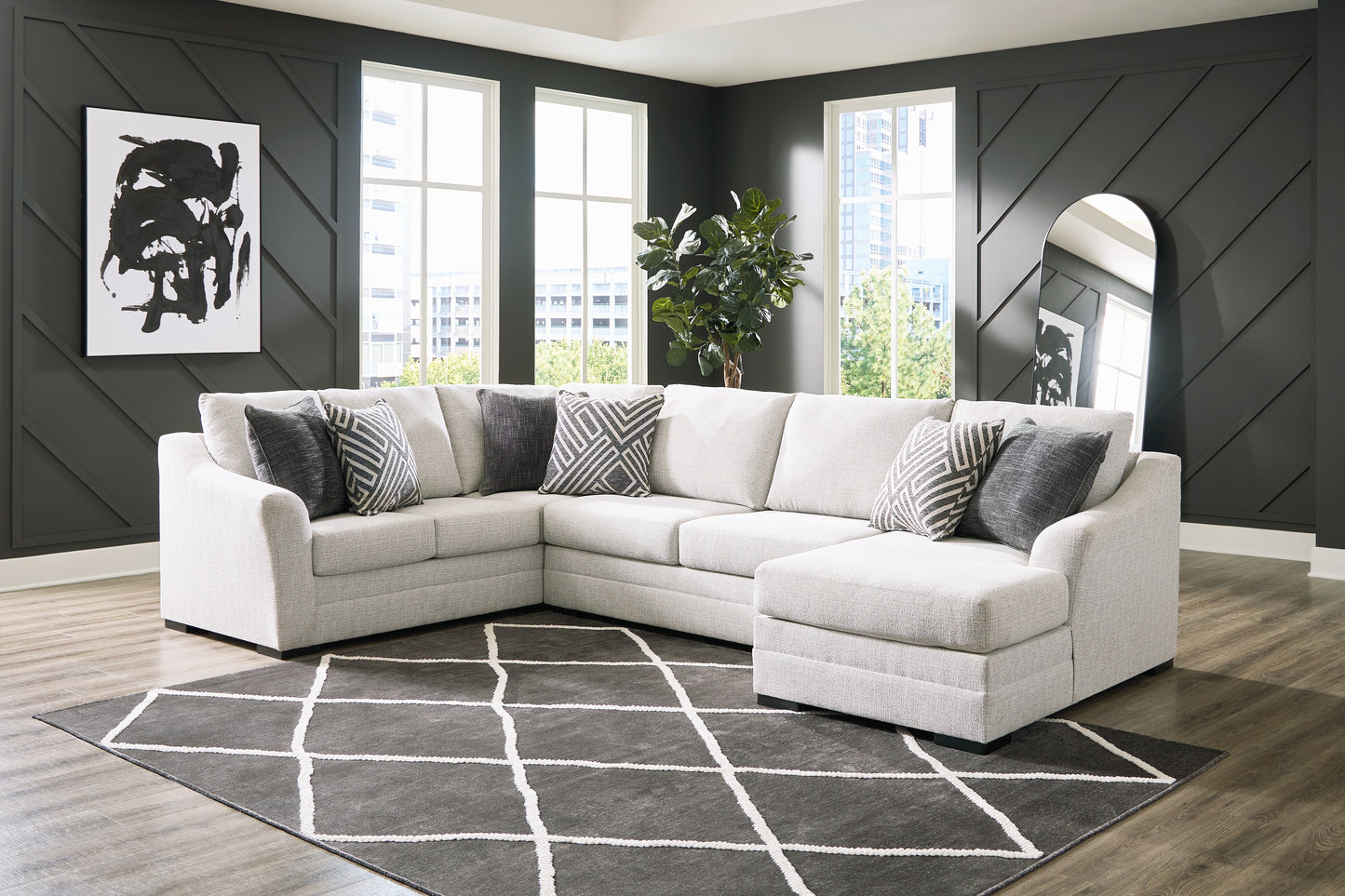Bradenton Furniture Outlet - Ashley Furniture - Koralynn Sectional - LAF 3-Piece Sectional with Chaise / Stone - 54102S2