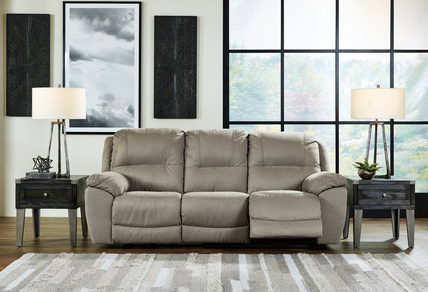 Bradenton Furniture Outlet - Ashley Furniture - Next-Gen Gaucho Living Room - Reclining Power Sofa / Putty - 5420387