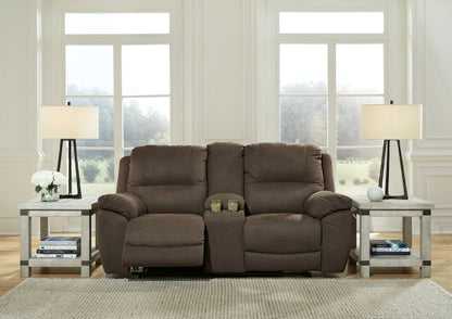 Bradenton Furniture Outlet - Ashley Furniture - Next-Gen Gaucho Living Room - DBL Rec Loveseat w/Console / Espresso - 5420494