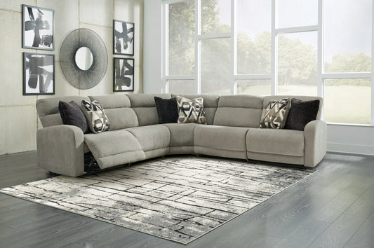 Bradenton Furniture Outlet - Ashley Furniture - Colleyville Sectional - 7-Piece Power Reclining Sectional with Chaise / Stone - 54405S32