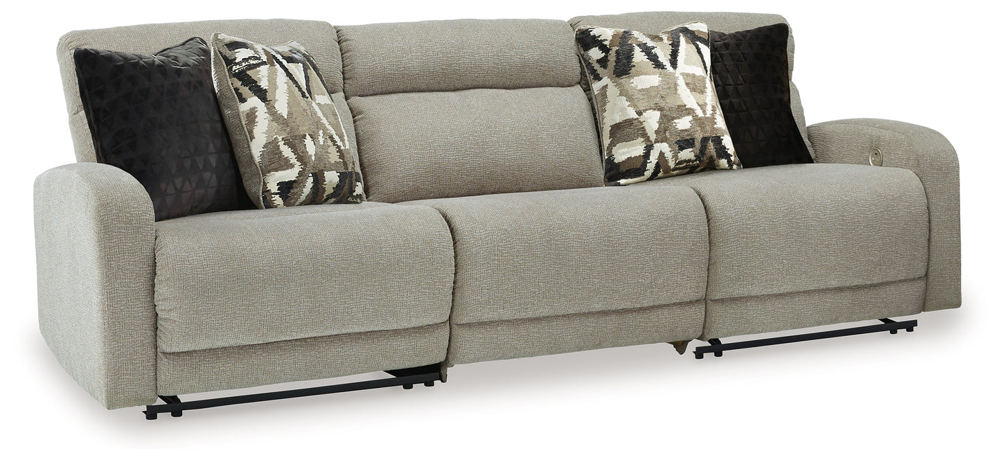 Bradenton Furniture Outlet - Ashley Furniture - Colleyville Sectional - 3-Piece Power Reclining Sectional Sofa / Stone - 54405S8