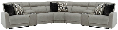 Bradenton Furniture Outlet - Ashley Furniture - Colleyville Sectional - 7-Piece Power Reclining Sectional / Stone - 54405S10
