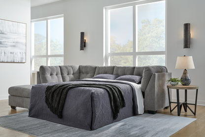 Bradenton Furniture Outlet - Ashley Furniture - Marleton Sectional - RAF 2-Piece Sleeper Sectional with Chaise / Gray - 55305S3