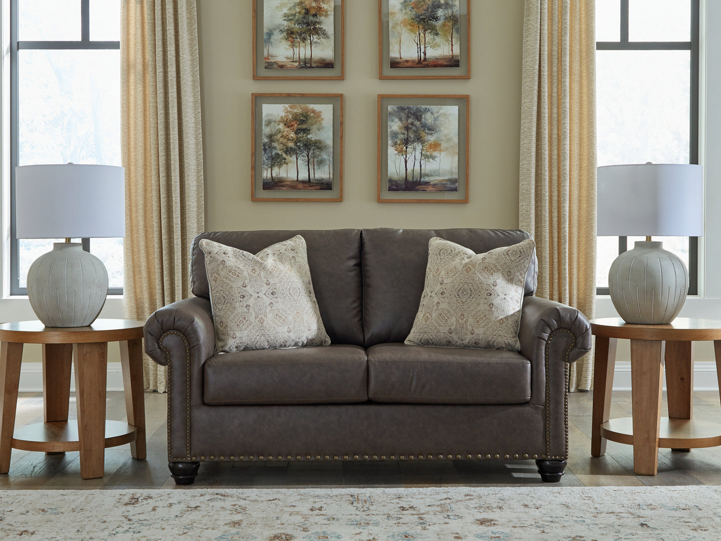 Bradenton Furniture Outlet - Ashley Furniture - Roxmere Living Room - Loveseat / Umber - 5550335