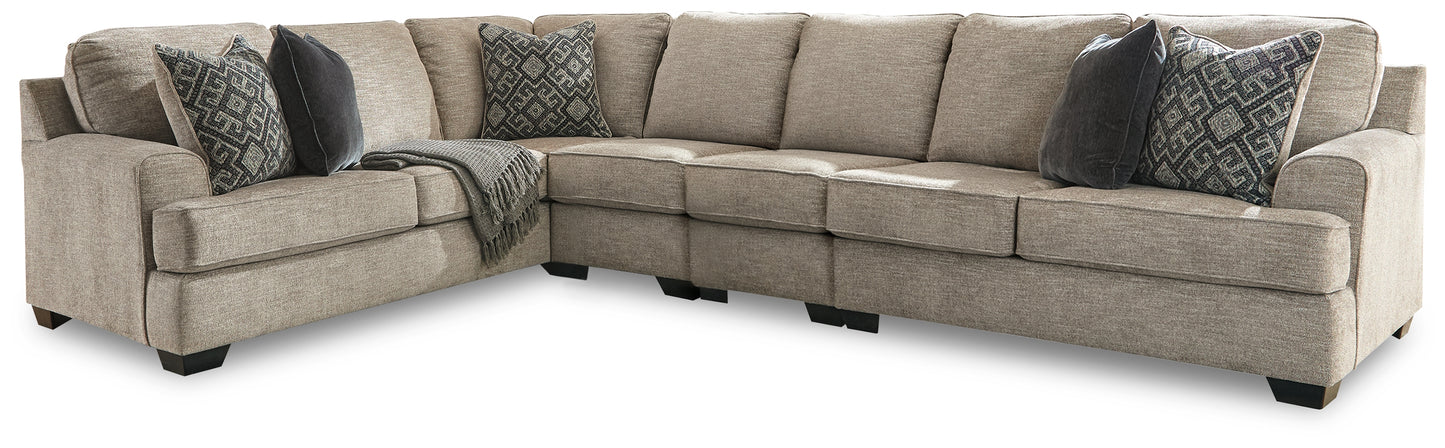 Bradenton Furniture Outlet - Ashley Furniture - Bovarian Sectional - LAF 4-Piece Sectional / Stone - 56103S6