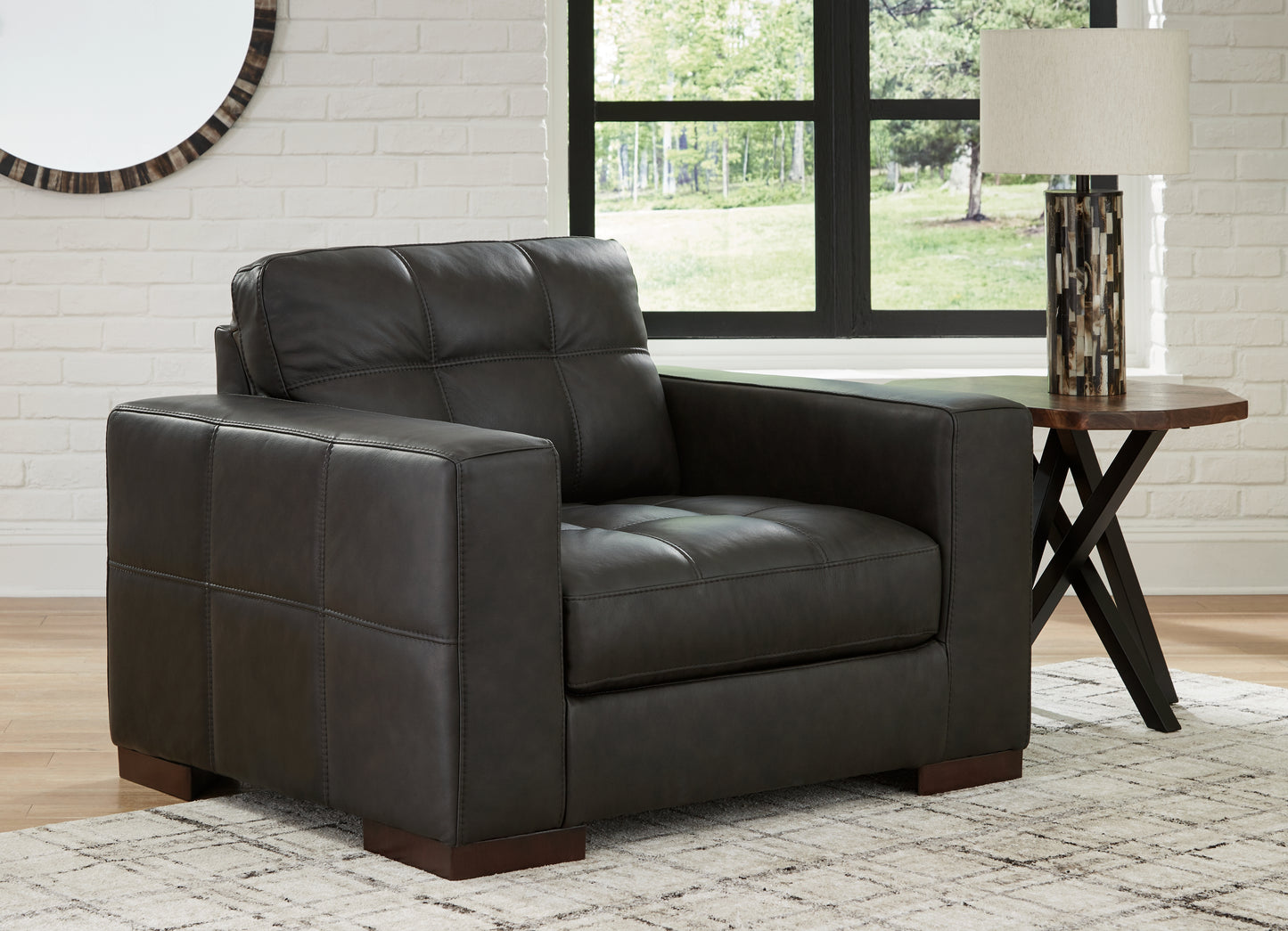 Bradenton Furniture Outlet - Ashley Furniture - Luigi Living Room - Chair and a Half / Thunder - 5650623