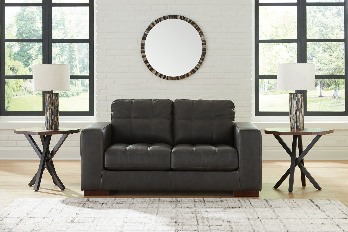 Bradenton Furniture Outlet - Ashley Furniture - Luigi Living Room - Loveseat / Thunder - 5650635