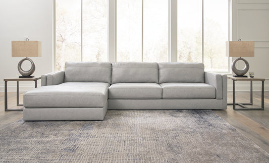 Bradenton Furniture Outlet - Ashley Furniture - Amiata Sectional - RAF 2-Piece Sectional with Chaise / Glacier - 57404S1