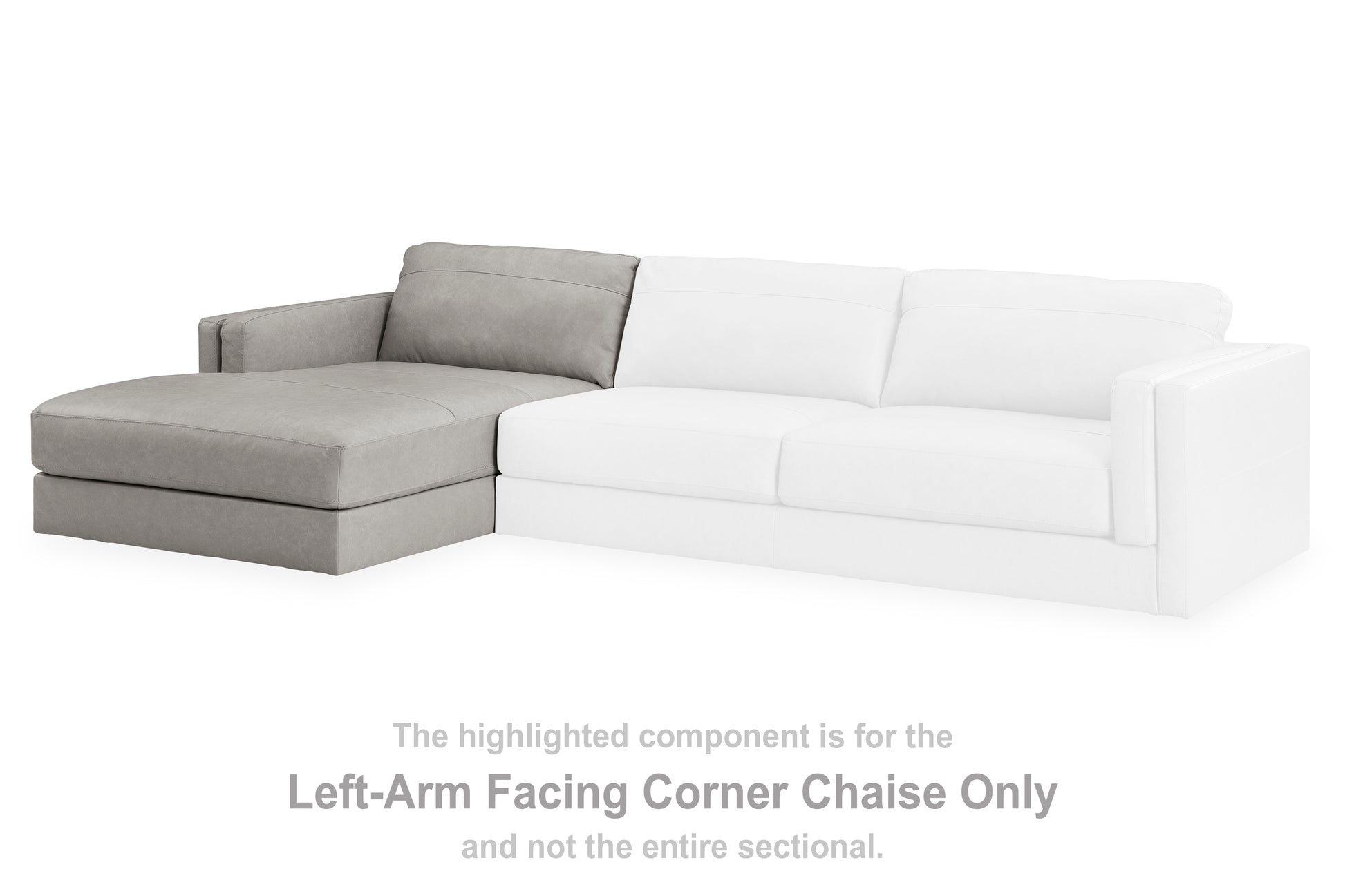 Bradenton Furniture Outlet - Ashley Furniture - Amiata Sectional - LAF Corner Chaise / Glacier - 5740416