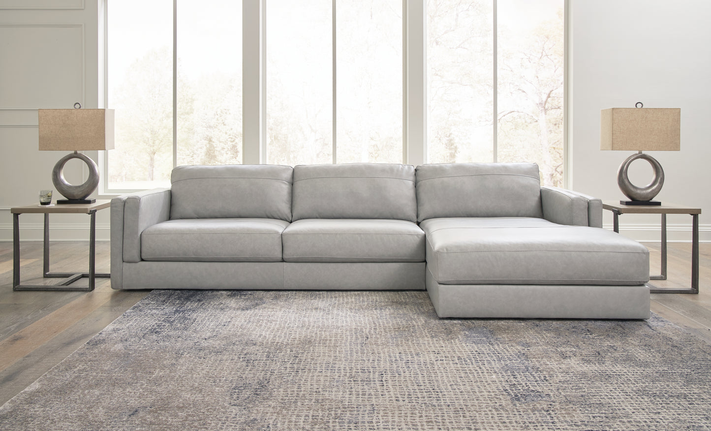Bradenton Furniture Outlet - Ashley Furniture - Amiata Sectional - LAF 2-Piece Sectional with Chaise / Glacier - 57404S2