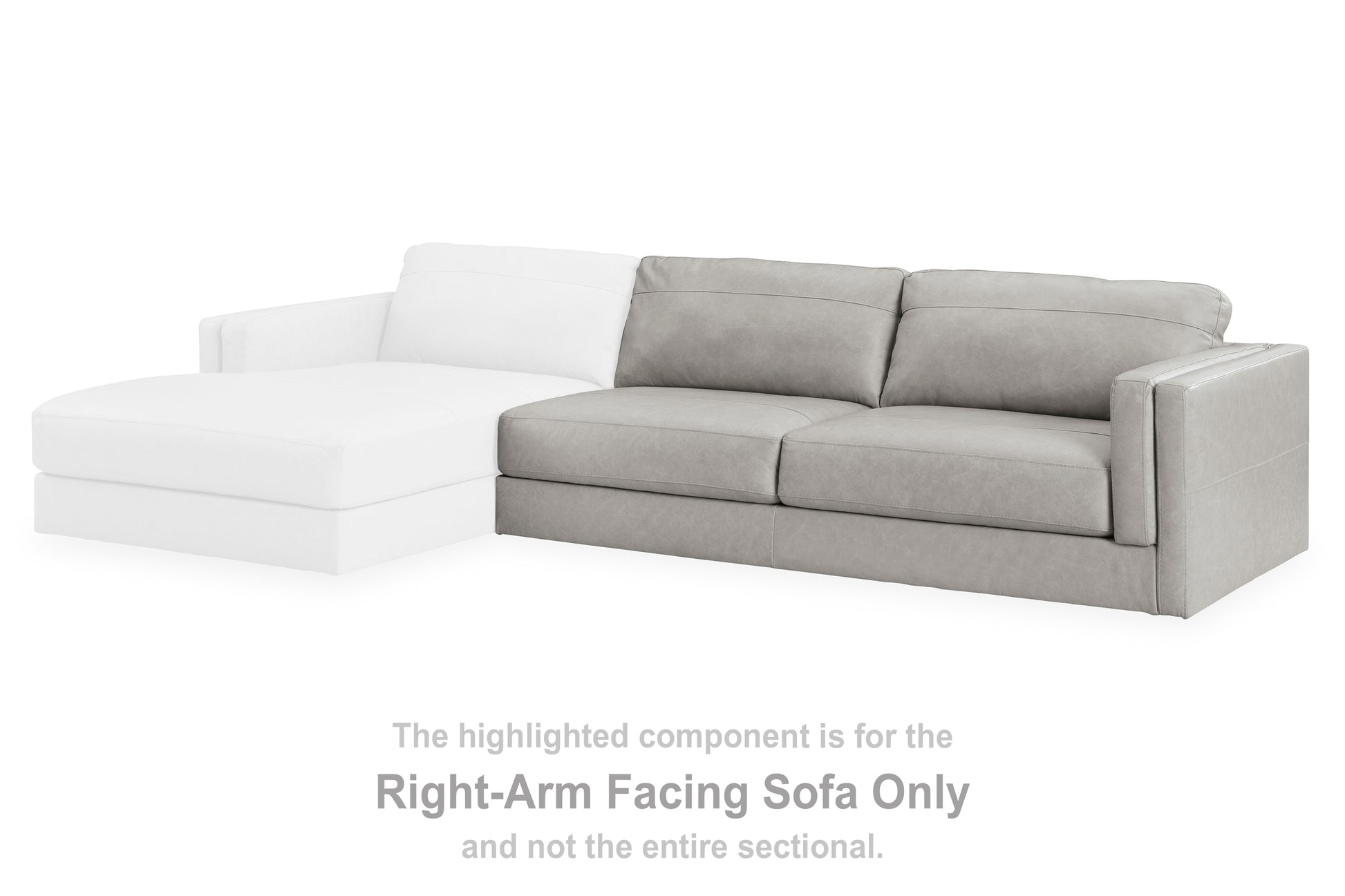 Bradenton Furniture Outlet - Ashley Furniture - Amiata Sectional - RAF Sofa / Glacier - 5740467