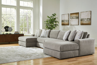 Bradenton Furniture Outlet - Ashley Furniture - Avaliyah Sectional - RAF 4-Piece Double Chaise Sectional / Ash - 58103S11