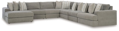 Bradenton Furniture Outlet - Ashley Furniture - Avaliyah Sectional - RAF 7-Piece Sectional with Chaise / Ash - 58103S9