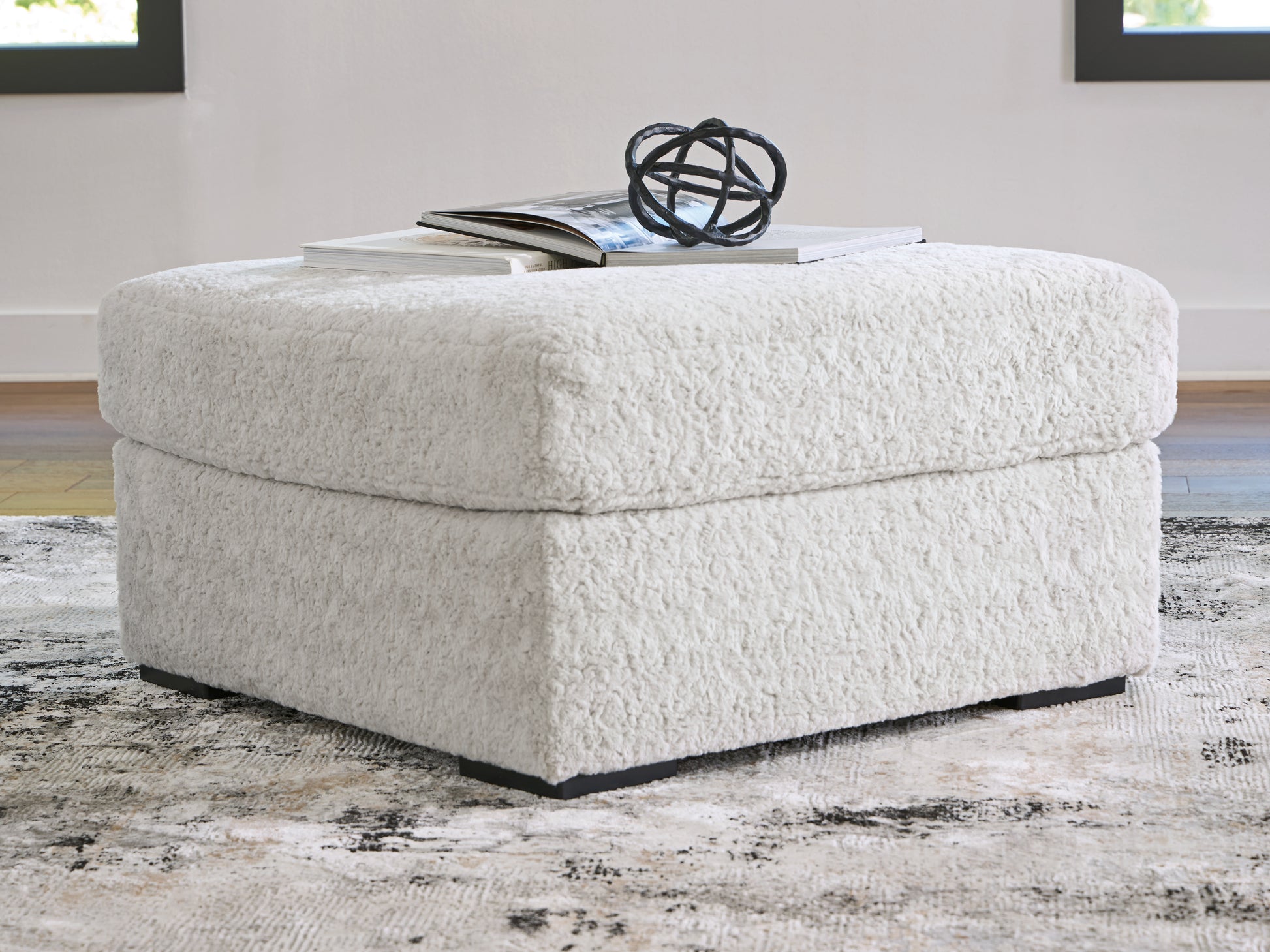 Bradenton Furniture Outlet - Ashley Furniture - Cuddle Plush Living Room - Oversized Accent Ottoman / Arctic - PC5910608
