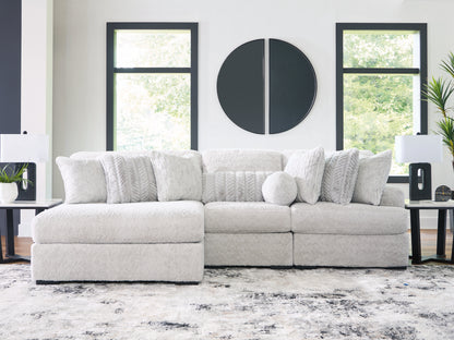Bradenton Furniture Outlet - Ashley Furniture - Cuddle Plush Sectional - 3-Piece Sectional with Chaise / Arctic - PC59106S7