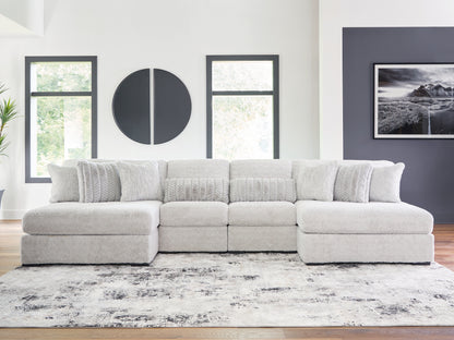 Bradenton Furniture Outlet - Ashley Furniture - Cuddle Plush Sectional - 4-Piece Sectional with Chaise / Arctic - PC59106S4