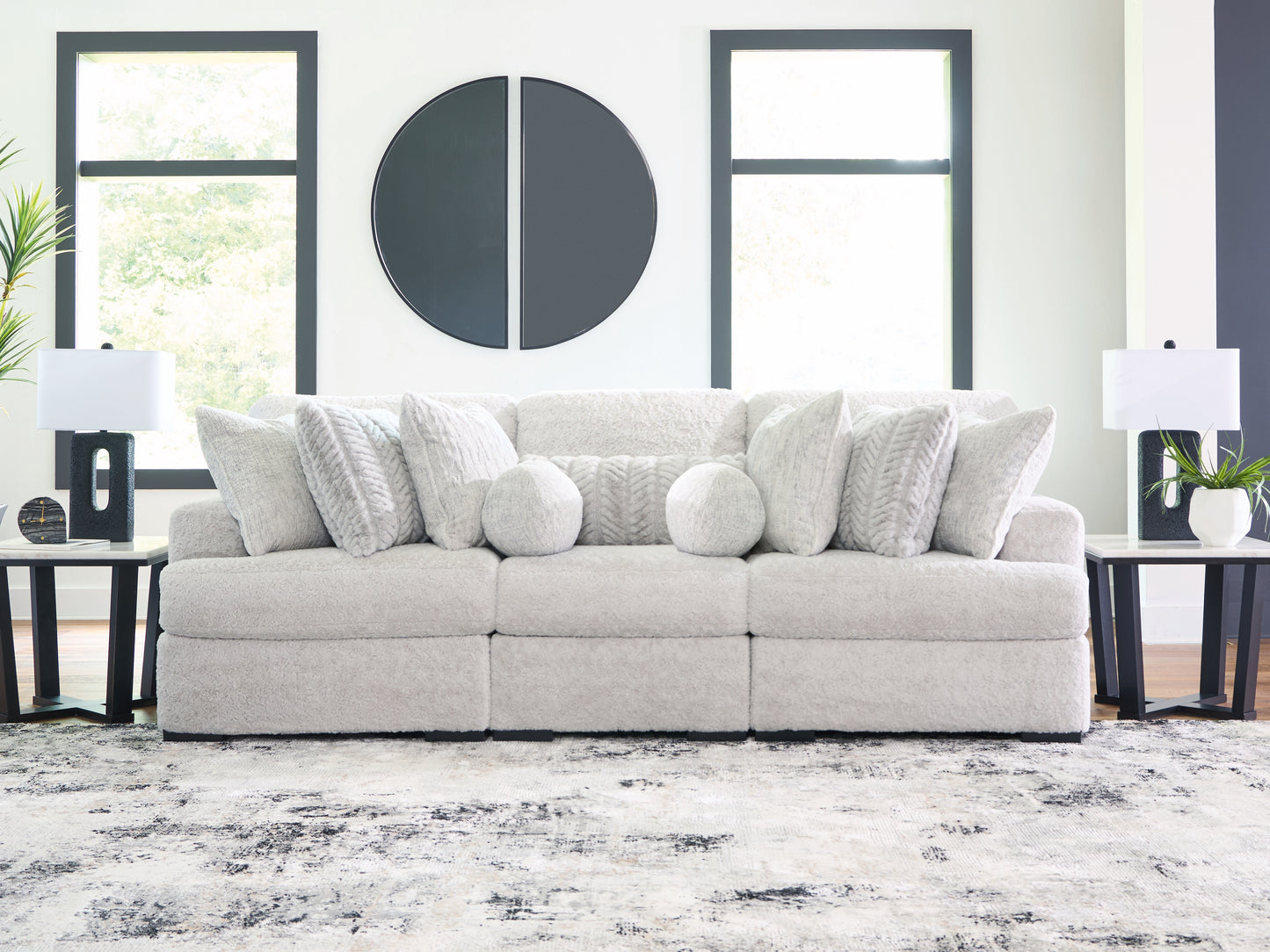 Bradenton Furniture Outlet - Ashley Furniture - Cuddle Plush Sectional - RAF 3-Piece Sectional / Arctic - PC59106S5