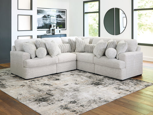 Bradenton Furniture Outlet - Ashley Furniture - Cuddle Plush Sectional - 6-Piece Sectional with Chaise / Arctic - PC59106S8