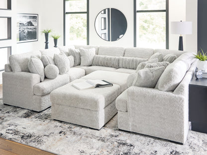 Bradenton Furniture Outlet - Ashley Furniture - Cuddle Plush Sectional - RAF 10-Piece Sectional / Arctic - PC59106S10