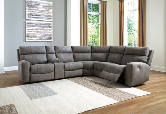 Bradenton Furniture Outlet - Ashley Furniture - Next-Gen DuraPella Sectional - 3-Piece Power Reclining Sectional Sofa / Slate - 61003S2