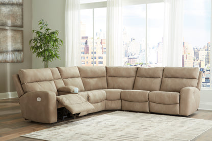 Bradenton Furniture Outlet - Ashley Furniture - Next-Gen DuraPella Sectional - 6-Piece Power Reclining Sectional / Sand - 61004S7