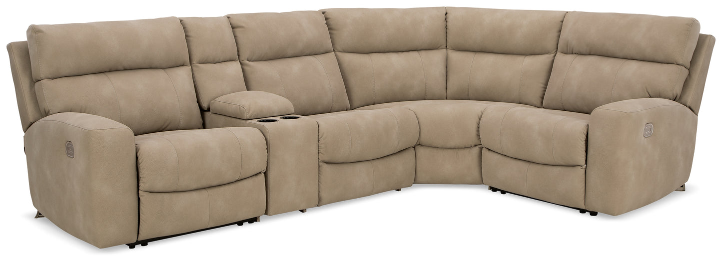 Bradenton Furniture Outlet - Ashley Furniture - Next-Gen DuraPella Sectional - 5-Piece Power Reclining Sectional / Sand - 61004S5