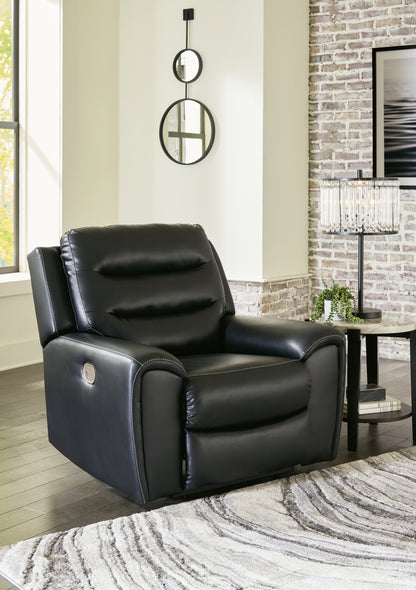 Bradenton Furniture Outlet - Ashley Furniture - Warlin Living Room - PWR Recliner/ADJ Headrest / Black - 6110513
