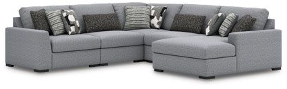 Bradenton Furniture Outlet - Ashley Furniture - Bealton Sectional - RAF 5-Piece Sectional with Chaise / Salt and Pepper - 61305S7
