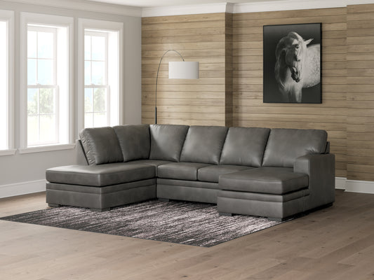 Bradenton Furniture Outlet - Ashley Furniture - Lofton-Pike Sectional - LAF 2-Piece Sectional with Chaise / Shadow - PC61610S1