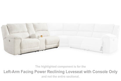 Bradenton Furniture Outlet - Ashley Furniture - Keensburg Sectional - RAF Reclining Power Loveseat / Linen - 6180775
