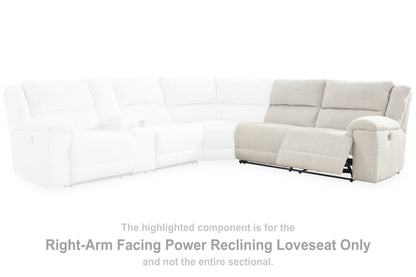 Bradenton Furniture Outlet - Ashley Furniture - Keensburg Sectional - RAF Reclining Power Loveseat / Linen - 6180775
