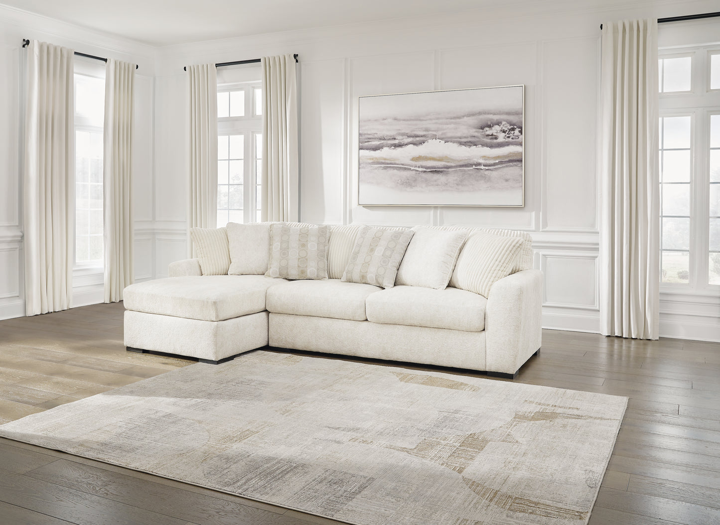 Bradenton Furniture Outlet - Ashley Furniture - Chessington Sectional - RAF 2-Piece Sectional with Chaise / Ivory - 61904S1