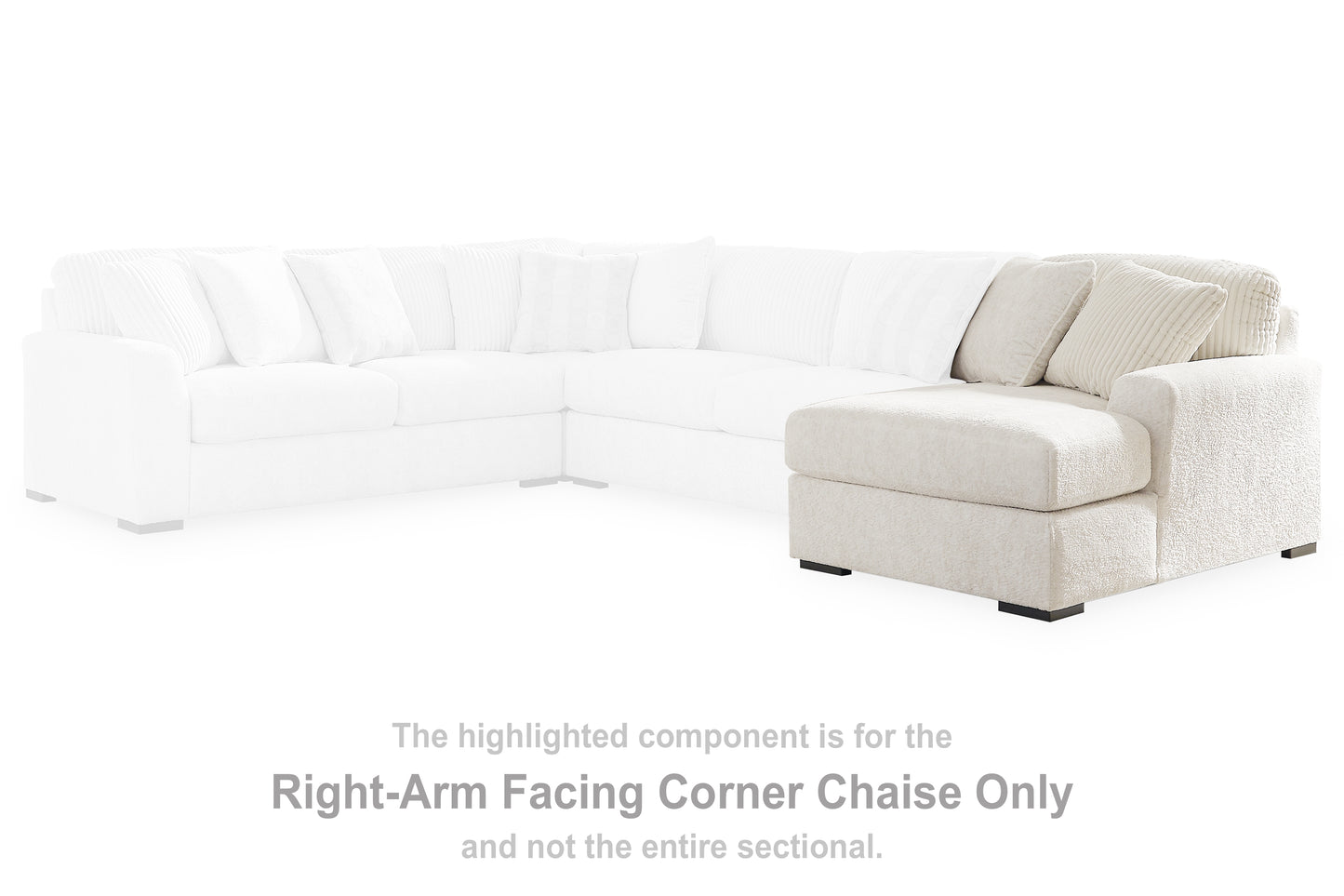 Bradenton Furniture Outlet - Ashley Furniture - Chessington Sectional - RAF Corner Chaise / Ivory - 6190417