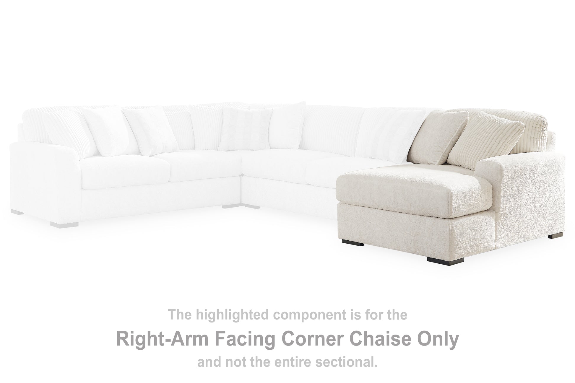 Bradenton Furniture Outlet - Ashley Furniture - Chessington Sectional - RAF Corner Chaise / Ivory - 6190417