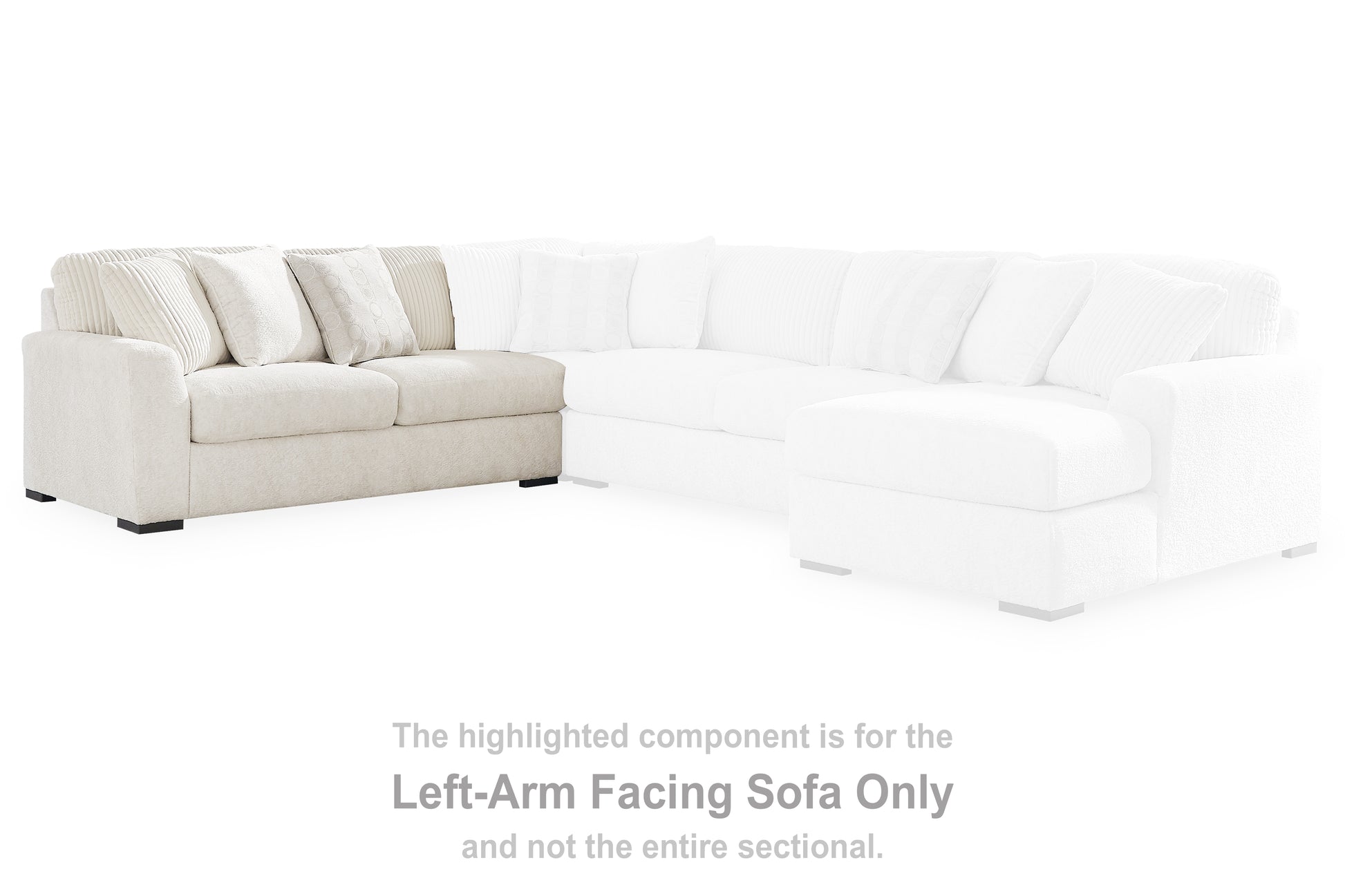 Bradenton Furniture Outlet - Ashley Furniture - Chessington Sectional - LAF Sofa / Ivory - 6190466
