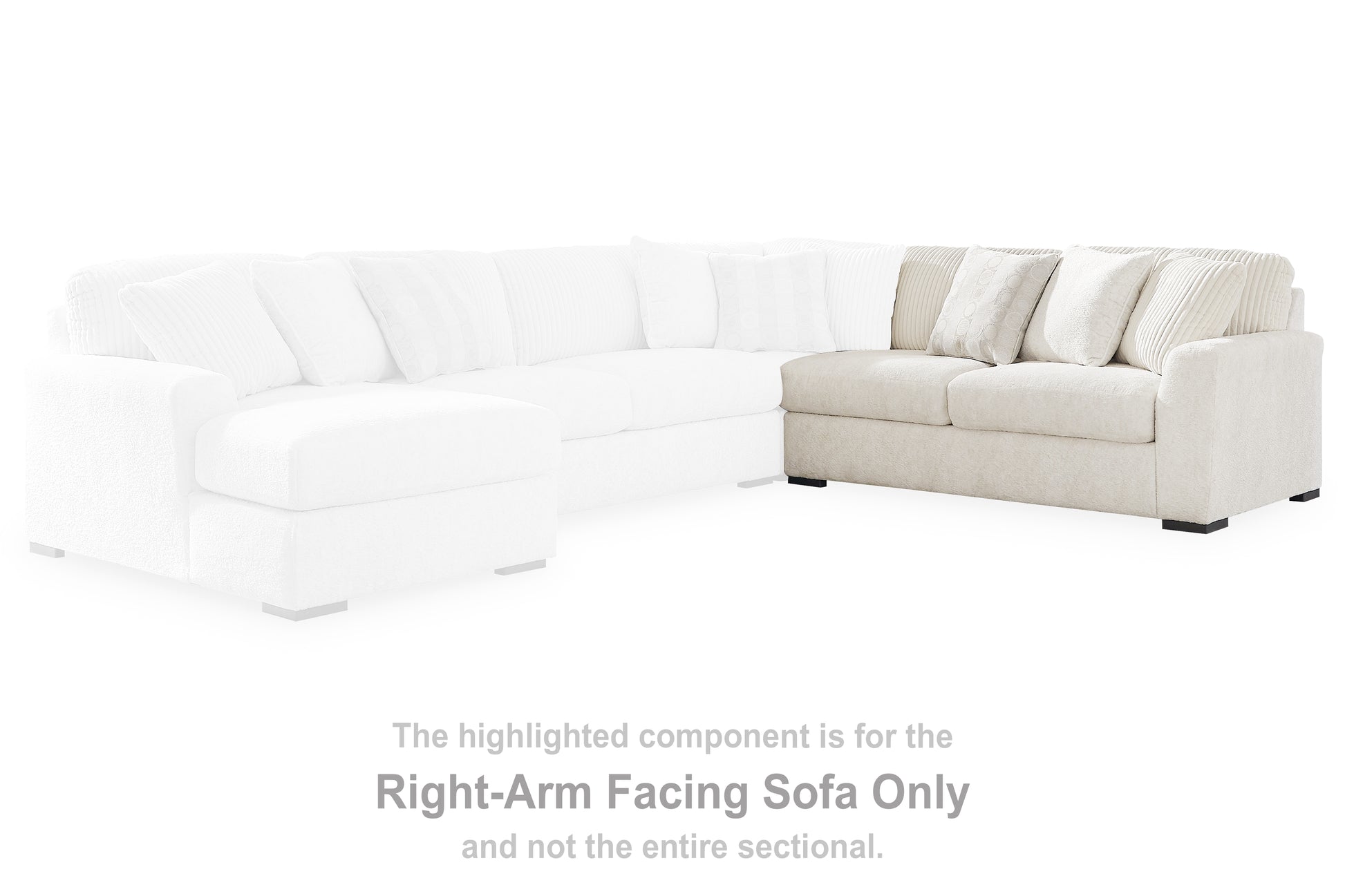 Bradenton Furniture Outlet - Ashley Furniture - Chessington Sectional - RAF Sofa / Ivory - 6190467