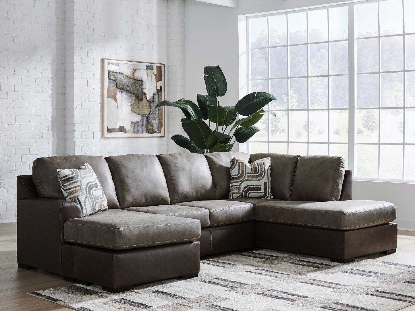 Bradenton Furniture Outlet - Ashley Furniture - Castille Way Sectional - LAF 2-Piece Sectional with Chaise / Fossil - PC62703S2