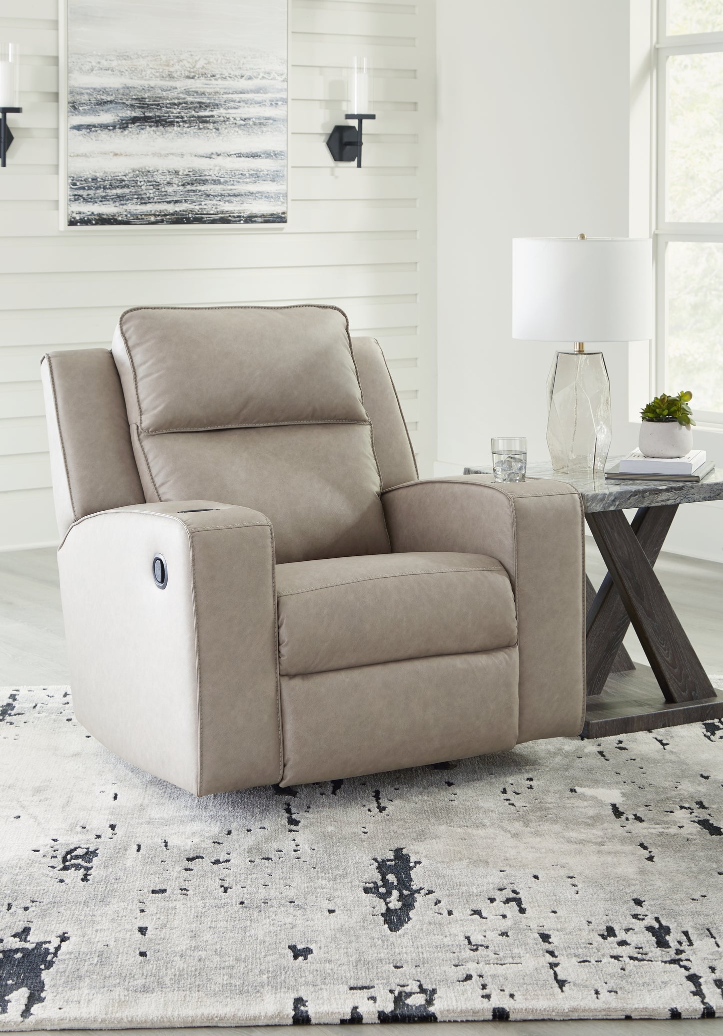 Bradenton Furniture Outlet - Ashley Furniture - Lavenhorne Living Room - Rocker Recliner / Pebble - 6330725