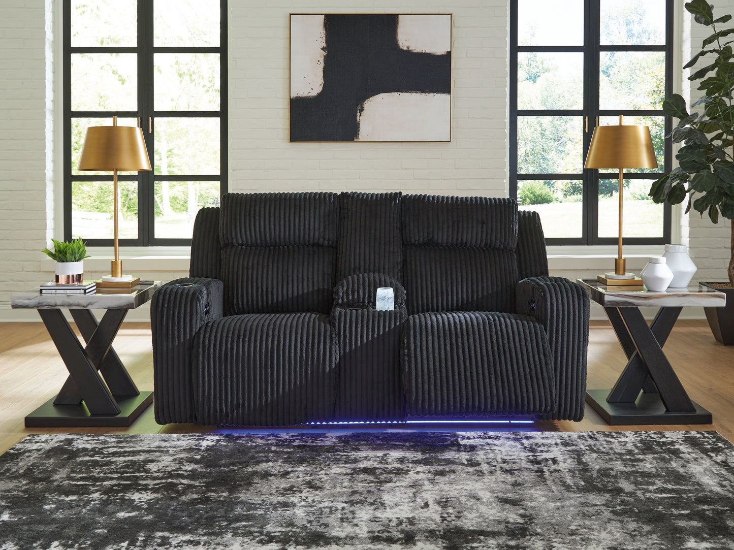 Bradenton Furniture Outlet - Ashley Furniture - Forest Lake Living Room - PWR Recliner/ADJ Headrest / Alloy - PC6420313